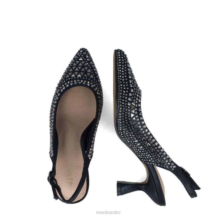 dk Menbur Kvinder axinita sort X288X1638 mellem og lave hæle