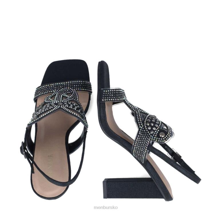 dk Menbur Kvinder onix sort X288X1656 mellem og lave hæle