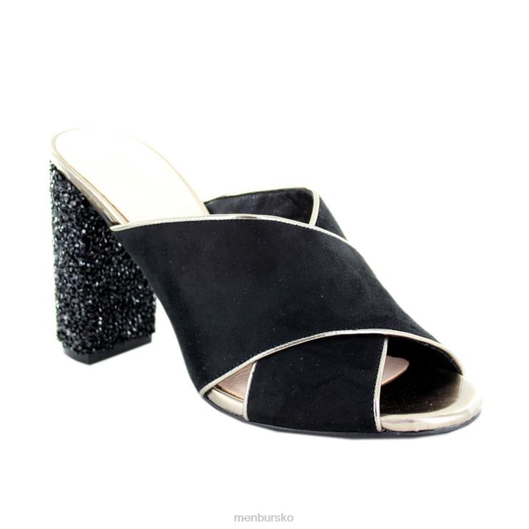 dk Menbur Kvinder spianat sort X288X1945 mellem og lave hæle