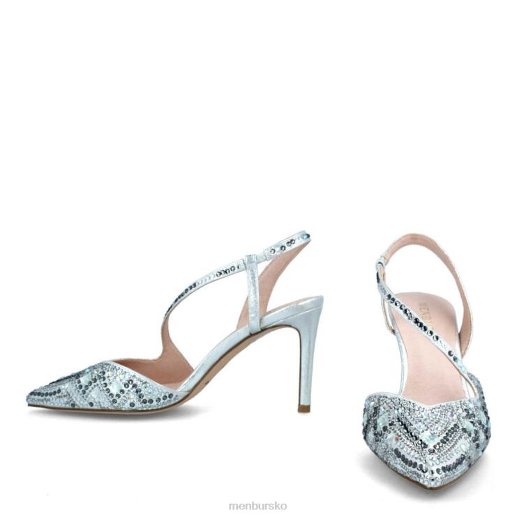 dk Menbur Kvinder tarantasca sølv X288X5828 mellem og lave hæle