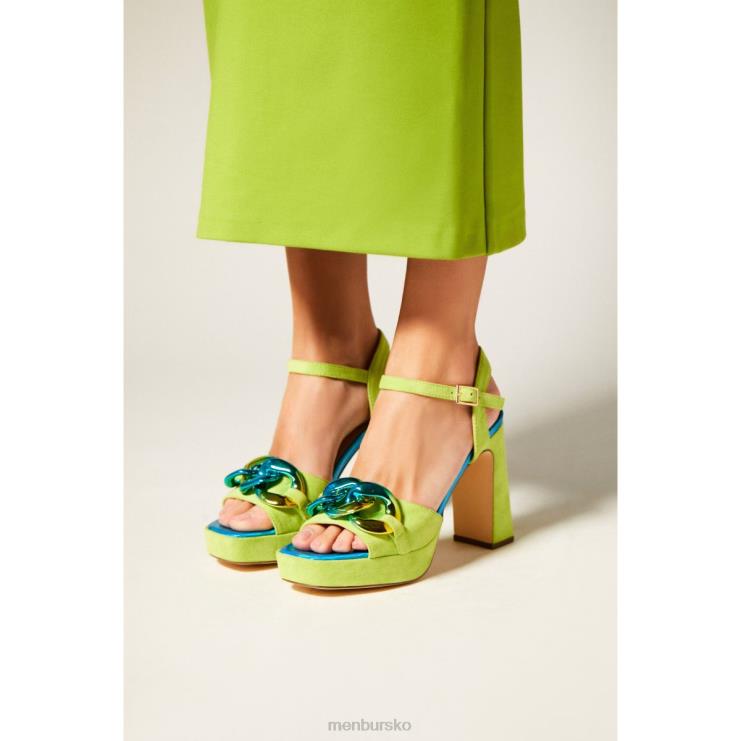 dk Menbur Kvinder reticuli grøn X288X2622 sandaler